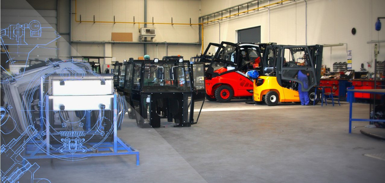 Producent kabin do wózków widłowych ładowarek oraz innych pojazdów Polska
